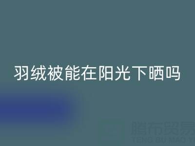羽绒被能在阳光下晒吗？——上海鸭绒回收厂家揭秘